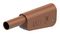 66.2018-27 - 4mm Stackable Banana Plug with Spring Loaded Multilam, 1kV, 19A, Brown