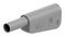 66.2024-28 - 4mm Stackable Banana Plug with Spring Loaded Multilam, 1kV, 32A, Grey