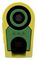 66.2025-20 - 4mm Stackable Banana Plug with Spring Loaded Multilam, 1kV, 32A, Green / Yellow