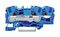2006-1304 - 2 Conduct Through Terminal Block, Push in Cage Clamp, 35mm DIN Rail Mount, 20AWG to 8AWG, 800V, 41A, Blue