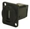 CP30254 - USB 2.0 Type A Socket to USB 2.0 Type A Right Angle Socket Feedthrough Connector, Black, Plastic Frame, CSK Holes
