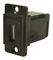 CP30754MB - Dual Entry Slim USB 2.0 Type A Socket to USB 2.0 Type A Right Angle Socket, Black, Metal Frame, CSK Holes