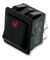 C1553PTNAB - Rocker Illuminated DPST, Spot Red