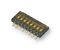 MCDHN-08F-T-V - DIP Switch, Slide Actuator, 8 Way, Half Pitch, SPST, 24V DC, 25mA, Top Tape Sealed, SMD