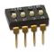 MCNDI-04S - DIP Switch, Low Profile, Slide Actuator, 4-Pole SPST, Raised