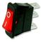 C5503ABNAN - Rocker Switch, SPST, Illuminated Red, I/O