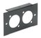 20522 20 - 2U Front Panel Punched for 2x BNC Socket - 1 Module Wide