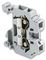 282-101 - 2 Conduct Through Terminal Block, 35mm DIN Rail Mount, 10AWG to 24AWG, 41A, 800V