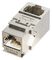SGACK902S - Shielded Cat6A Female to Female Coupler, Silver - Rear Outlet 90° to Front Outlet