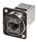 SGACK902SDPM - Shielded Cat6a Through Socket to Socket, Coupler, 8P8C Female to Female, Right Angle