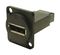 CP30233X - DisplayPort Socket to DisplayPort Socket Feedthrough Coupler, Black, 2.5mm Plain Holes