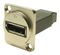 CP30233M3 - DisplayPort Socket to DisplayPort Socket Feedthrough Coupler, Silver Metal, M3 Pain Holes
