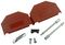 MHDPPK25-R-K - D-sub Hood, Plastic, Top Entry, Red, 25 Way, (DPPK25-R-K)