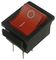 C1353VQNAM - Rocker Switch, DPST, Illuminated Red, I/O