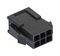 43020-0600 - Micro-Fit 3.0 Plug Housing, 2 Row, with Panel Mount Ears, 6 Way