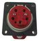 430 - 32A, 415V, Panel Mount CEE Socket, 3P+N+E, Red, IP44