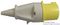 210304 - 16A, 110V, Cable Mount CEE Plug, 2P+E, Yellow, IP44