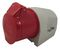 110406 - 16A, 415V, Panel Mount CEE Socket, 3P+E, Red, IP67