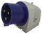630306 - 32A, 230V, Surface Mount CEE Appliance Inlet, 2P+E, Blue, IP44