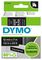 S0720610 - D1 Standard Label Tape - 12mm x 7m White on Black