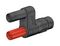 67.9536-21 - 2 Pole Banana Plug to BNC Adaptor, 4mm, 1kV