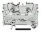 2006-1201 - 2 Conduct Through Terminal Block, Push in Cage Clamp, 35mm DIN Rail Mount, 20AWG to 8AWG, 800V, 41A, Grey