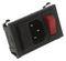 BZV01/Z0000/02 - IEC C14 Inlet, Unfiltered, 10A, 250V AC, Neon Switch