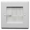 PROBPSW - 1 Gang Brush Plate, White Plate & White Brush