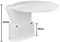 8401004/A - Mounting Base & Spacer, for Gazelle Pro Mk.2, White