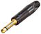 NP2X-B - Jack Plug, 6.35mm, Mono, Straight, Black