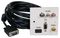 PELR0076 - 1 Gang Multimedia Wallplate, HDMI / RCA / Composite Video / 3.5mm  / VGA Sockets, 5m