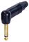NP2RX-B - 6.35mm Jack Plug, Mono, 90 Degree, Black