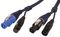 90483 - 3 Pin XLR + Powercon Male to Female Extension Lead, 6m Black