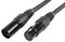 PLS00408 - DMX Lead, 5 Pin XLR Male to Female (2 Pair+Screen), 0.5m Black