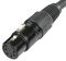 PLS00408 - DMX Lead, 5 Pin XLR Male to Female (2 Pair+Screen), 0.5m Black