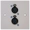PELR0083 - 1 Gang Multimedia Wallplate, 3 Pin XLR 2x Sockets