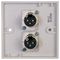 PELR0083 - 1 Gang Multimedia Wallplate, 3 Pin XLR 2x Sockets