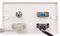 PELR0093 - 2 Gang Multimedia Plug and Play Wallplate, HDMI Socket, 15 Pin VGA Socket, 3.5mm Stereo Jack Socket and USB Type B Socket