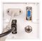 PELR0094 - 1 Gang Multimedia Wall Plate, HDMI Socket, 15 Pin VGA Socket, 3.5mm Stereo Jack Socket and USB Type B Socket