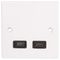 PELR0095 - 1 Gang Multimedia Wall Plate, 2x HDMI Sockets Horizontal