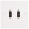 PELR0096 - 1 Gang Multimedia Wall Plate, 2x HDMI Sockets Vertical
