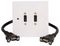 PELR0098 - 1 Gang Multimedia Wall Plate, 2x HDMI Sockets