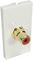 AV-MOD1RCARD - 1x Red RCA Female to Female Euro Module 50 x 25mm - Coupler
