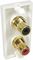 AV-MOD2RCA - 2x RCA (Red Black) Female to Female Euro Module 50 x 25mm - Coupler