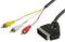 CVGP31130BK10 - SCART Male to 3x Phono (RCA) Male Lead, 1m Black