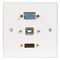 PELR0111 - 1 Gang Multimedia Plug and Play Wallplate with HDMI Socket, VGA Socket and USB B Socket