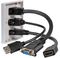 PELR0111 - 1 Gang Multimedia Plug and Play Wallplate with HDMI Socket, VGA Socket and USB B Socket