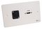 AVP421 - 2 Gang HDMI/D-Shell Wall Plate
