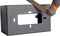 AVP754 - 75mm 2 Gang Metal Surface Box, Black