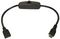 113.025UK - Micro USB Male to Female Extension Lead with Power Switch, 0.25m Black